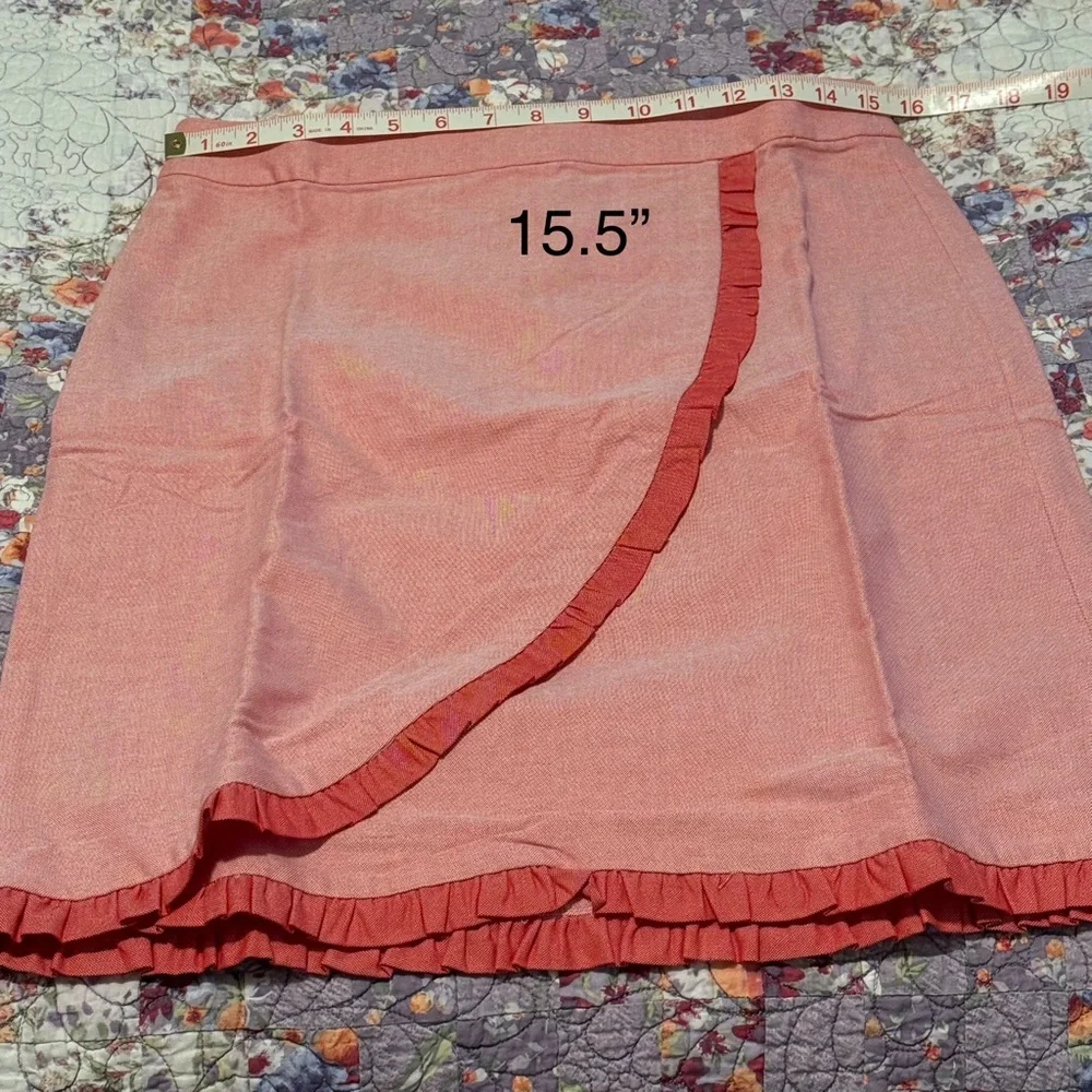 J. Crew Pink Asymmetrical Wrap Midi Skirt